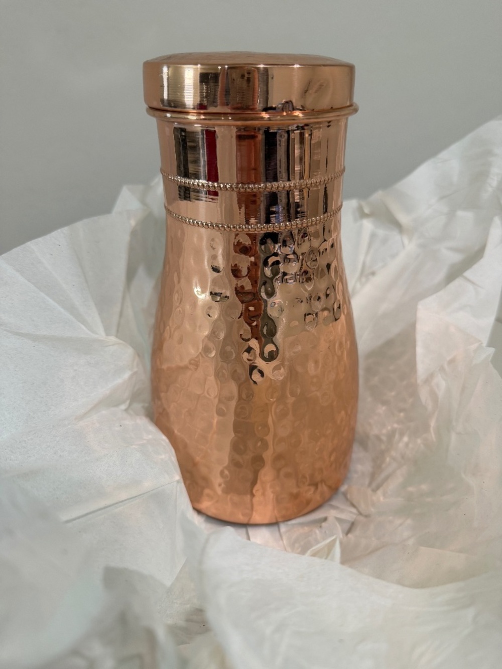 100% Hammered Copper Carafe - New - Never Used